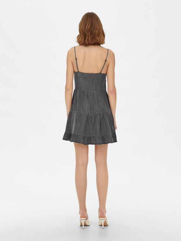 ONLY Sötétszürke pántos rövid ruha ONLY Ragna