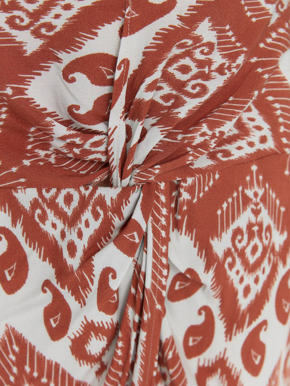 Trendyol Fehér és tégla mintás strandszoknya Trendyol