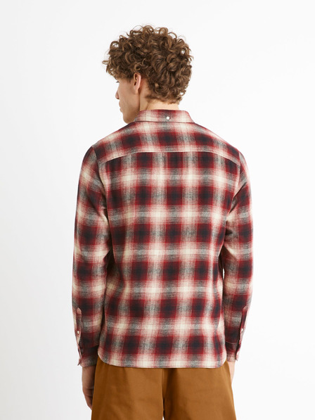 Celio Piros férfi Celio Camulto kockás ing