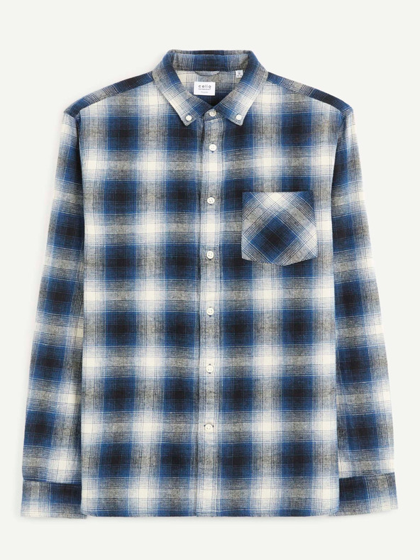Celio Kék férfi Celio Camulto kockás ing