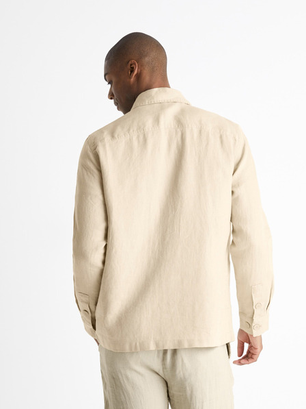 Celio Bézs színű vászon felsőing Celio Baston