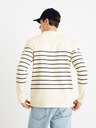 Celio Krém színű férfi csíkos póló Celio Veboxmlr