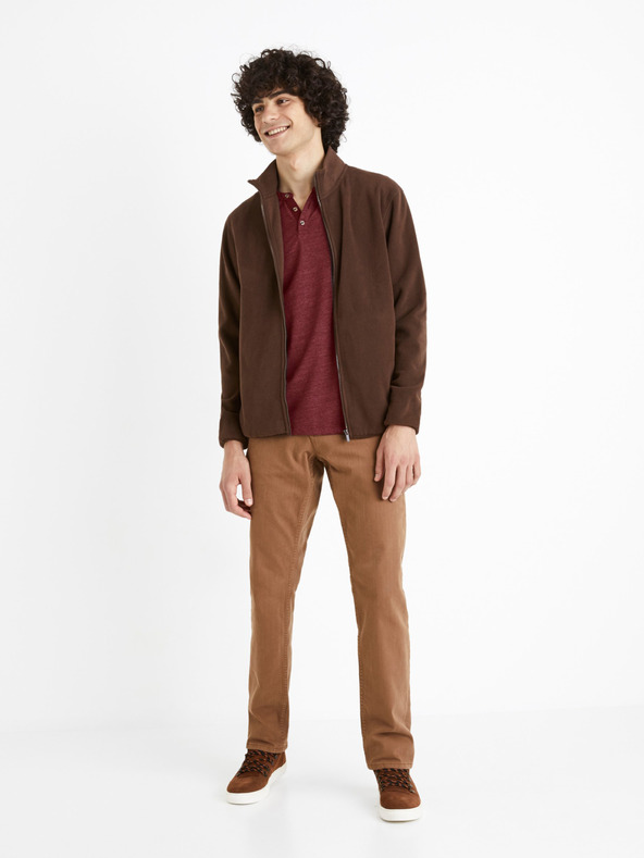 Celio Barna férfi gyapjú pulóver Celio Cepolaire