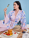 ZOOT.collab Rózsaszín női virágos fürdőköpeny a BESKY by ZOOT kollekcióból