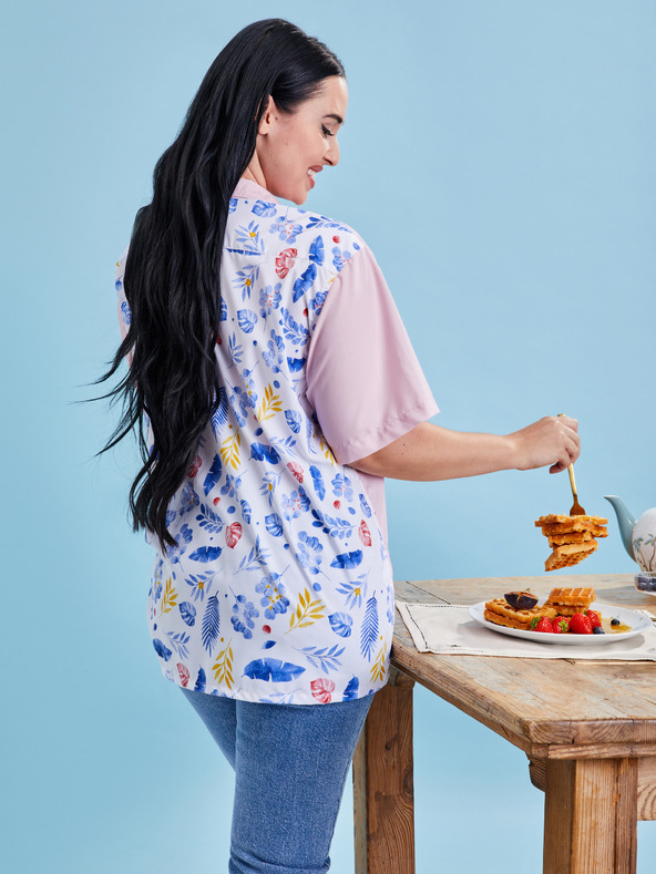 ZOOT.collab Rózsaszín női ing virágos hátlappal a BESKY by ZOOT kollekcióból