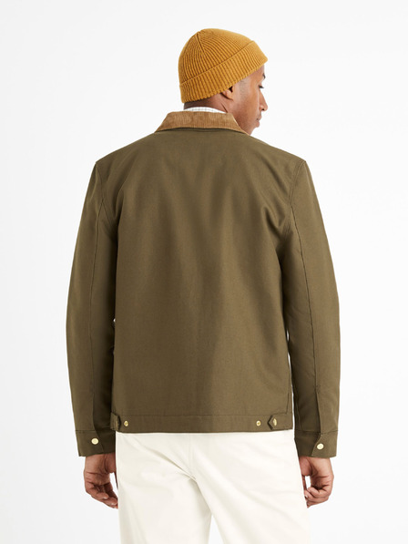 Celio Khaki színű férfi vízálló kabát Celio Cujacket