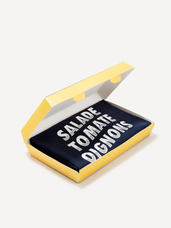 Celio Szürke és kék férfi pizsama Celio Kebab ajándékcsomagban