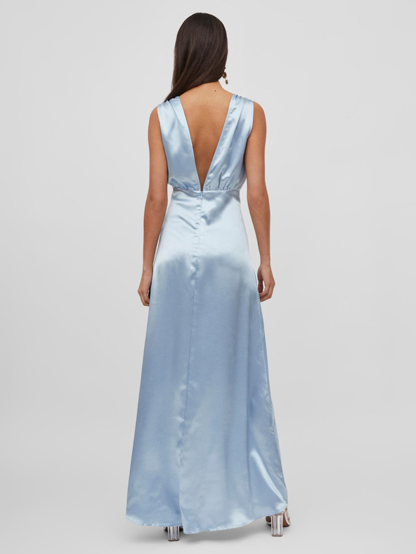 Vila Világoskék női szatén maxiruha VILA Sittas