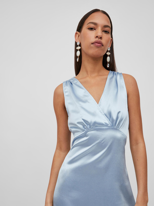 Vila Világoskék női szatén maxiruha VILA Sittas