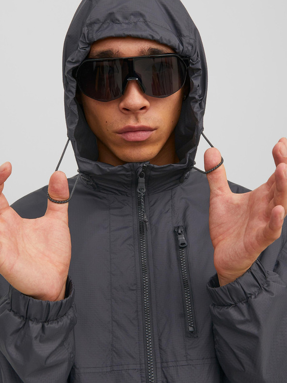 Jack & Jones Fekete férfi könnyű Jack & Jones Filo kapucnis kabát