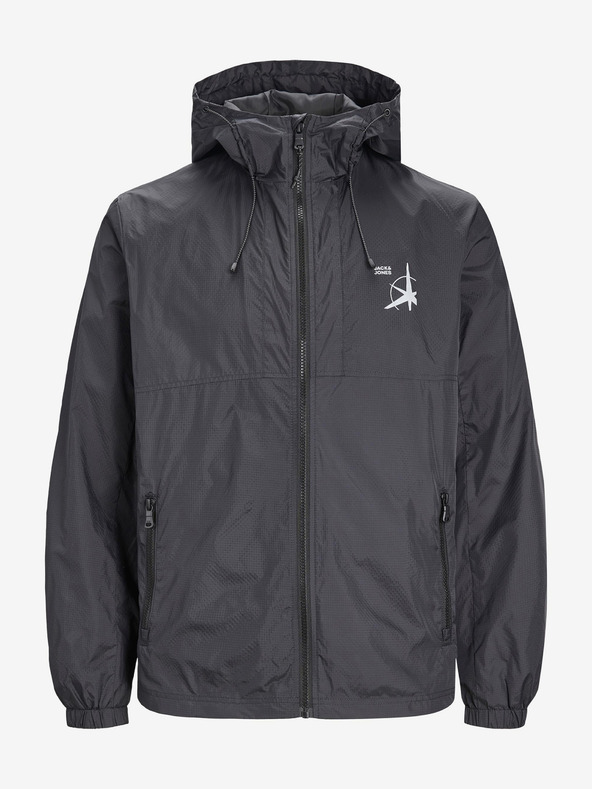 Jack & Jones Fekete férfi könnyű Jack & Jones Filo kapucnis kabát