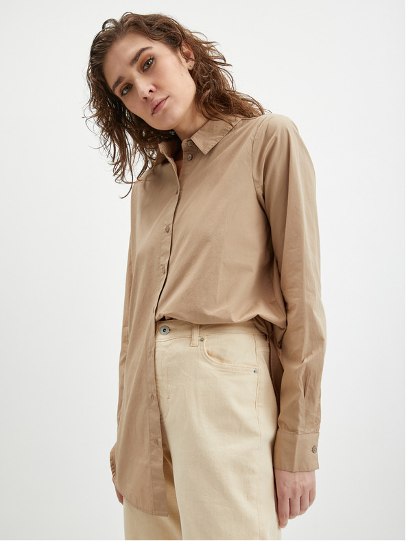 Pieces Krémszínű női széles szárú farmer Pieces Holly