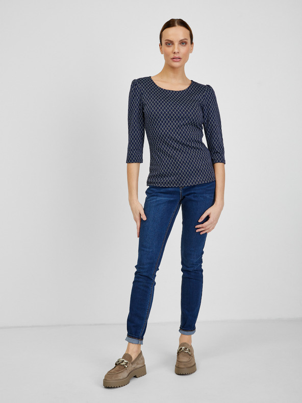 Orsay ORSAY sötétkék mintás női póló