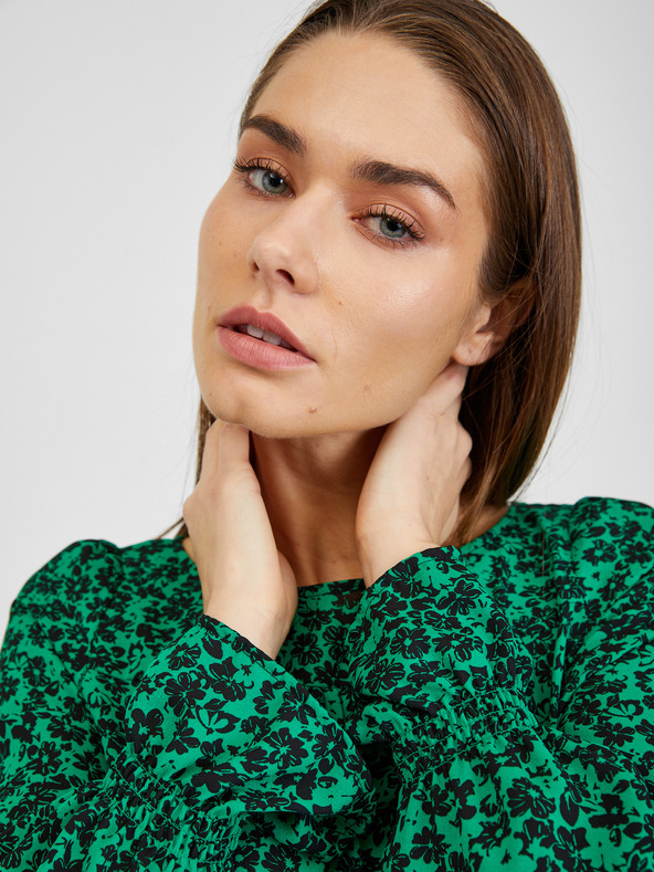 Orsay ORSAY fekete-zöld virágmintás női blúz