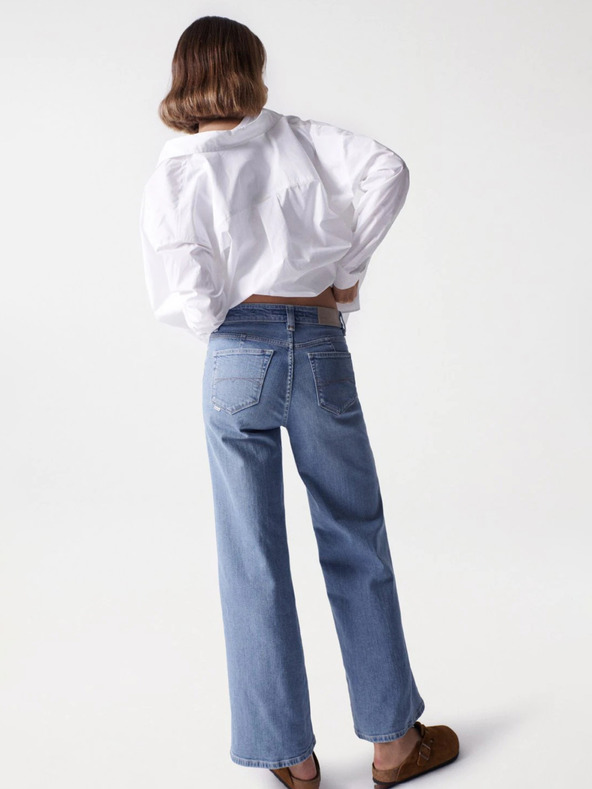 Salsa Jeans Kék női széles szárú farmernadrág Salsa Jeans