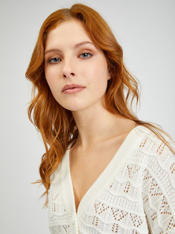 Orsay ORSAY krémszínű mintás női kardigán