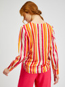 Orsay ORSAY rózsaszín-narancssárga csíkos női szaténblúz