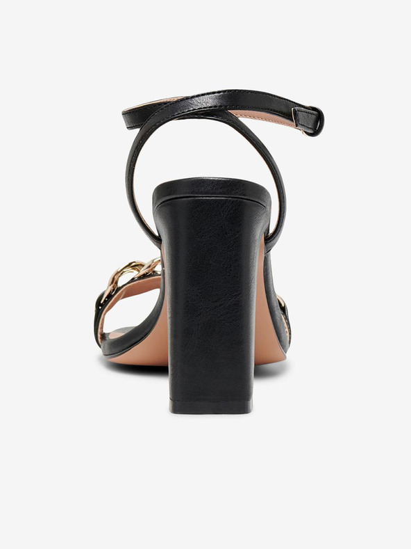 ONLY Fekete női sarkú szandál ONLY Alyx