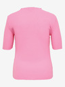 ONLY CARMAKOMA Rózsaszín női bordázott póló ONLY CARMAKOMA Ally