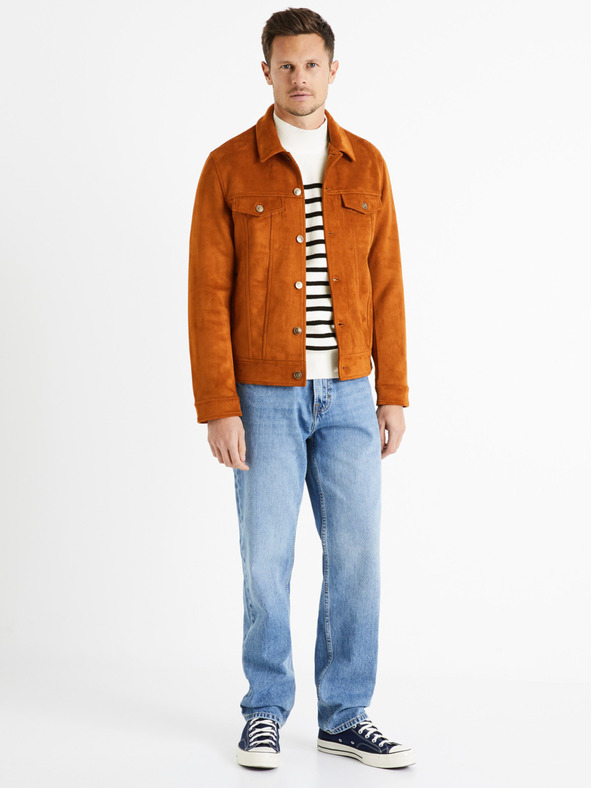 Celio Fekete-fehér férfi csíkos pulóver Celio Denerio