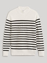 Celio Fekete-fehér férfi csíkos pulóver Celio Denerio