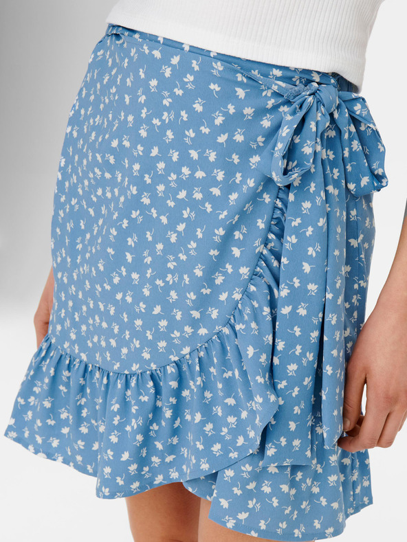ONLY Kék Női virágos tekertszoknya ONLY Olivia Olivia