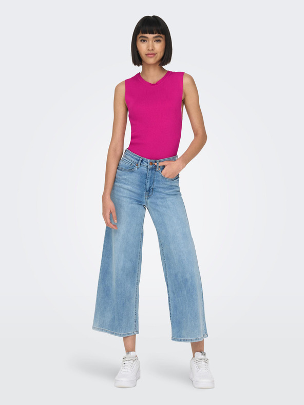 ONLY Sötét rózsaszín női bordázott alaptop ONLY Majli