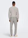 ONLY & SONS Világosszürke férfi csíkos nadrág, lenvászon ONLY & SONS Linus
