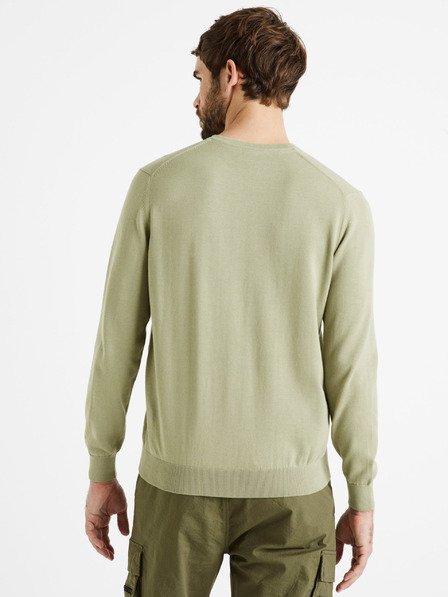 Celio Világoszöld férfi alap pulóver Celio Decoton