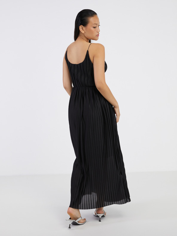 ONLY Fekete női rakott maxiruha ONLY Elema