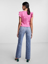 Pieces Rózsaszín női crop top T-shirt Pieces Tegan