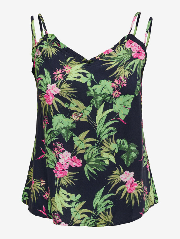 ONLY Zöld-fekete női mintás póló CSAK Nova