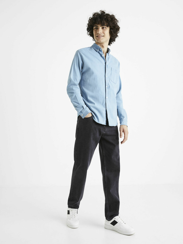 Celio Világoskék férfi farmer póló Celio Cadeni