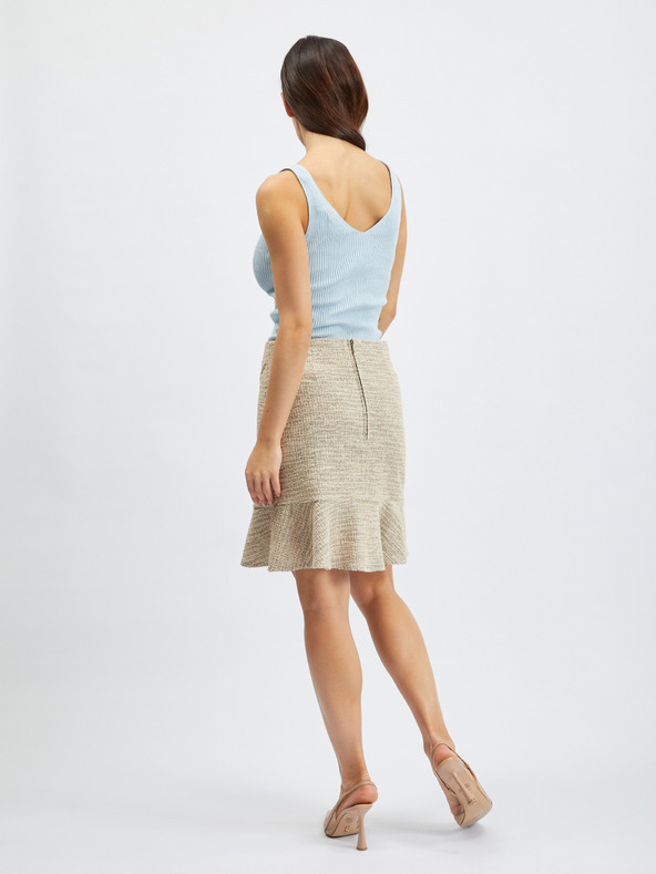 Orsay ORSAY világos barna női melírozott szoknya