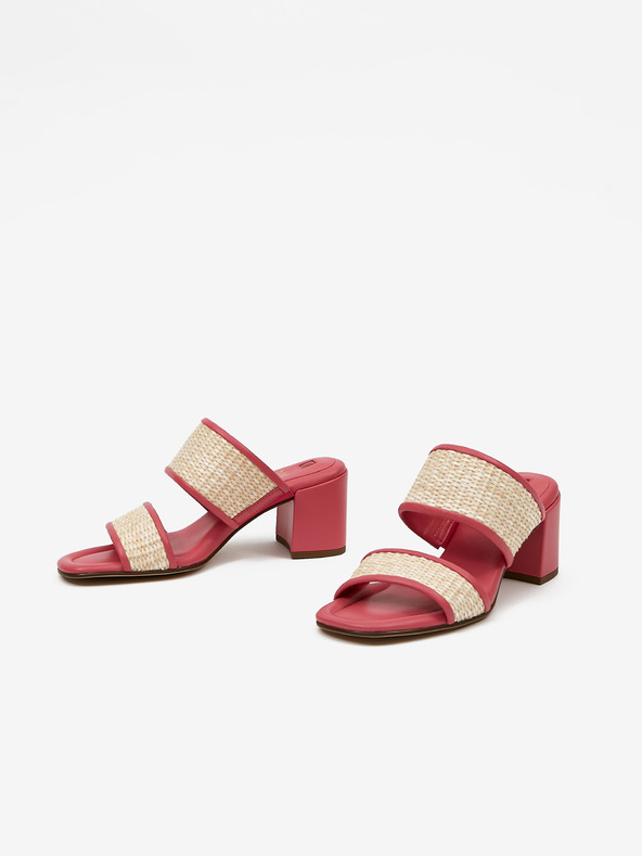 Högl Rózsaszín női bőr sarokpapucs Högl Marbella