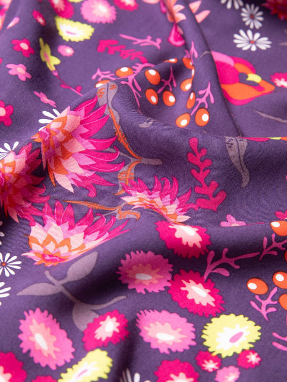 Blutsgeschwister Rózsaszín és lila női virágos ruha Blutsgeschwister Fabala By Butterfly