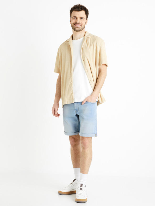 Celio Bézs színű férfi póló Celio Dabob