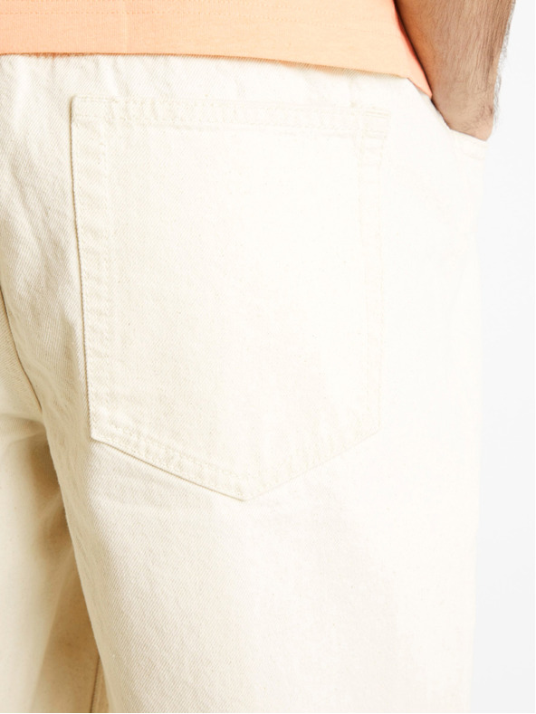 Celio Krémszínű férfi farmer rövidnadrág Celio Dojogdenbm