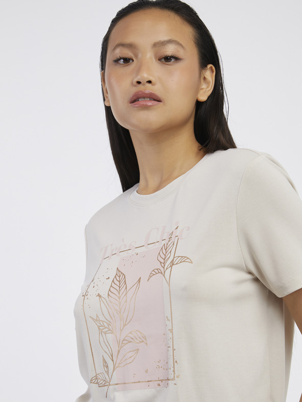 ONLY Bézs női póló CSAK ingyenesen