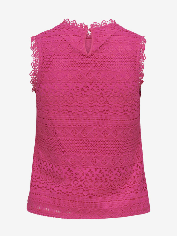 ONLY Sötét rózsaszín női felső csipkével ONLY Evie Evie