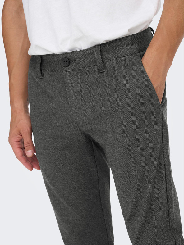 ONLY & SONS Sötétszürke férfi chino nadrág ONLY & SONS Mark