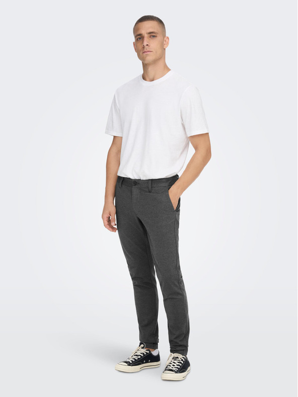 ONLY & SONS Sötétszürke férfi chino nadrág ONLY & SONS Mark