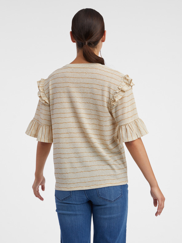 Orsay ORSAY Bézs női csíkos póló