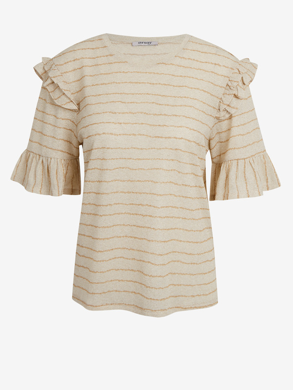 Orsay ORSAY Bézs női csíkos póló