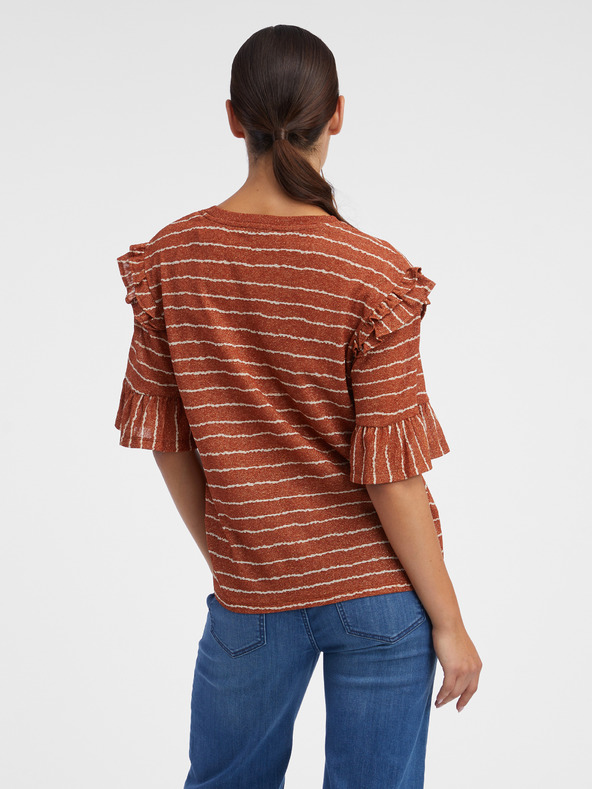 Orsay ORSAY Barna női csíkos póló