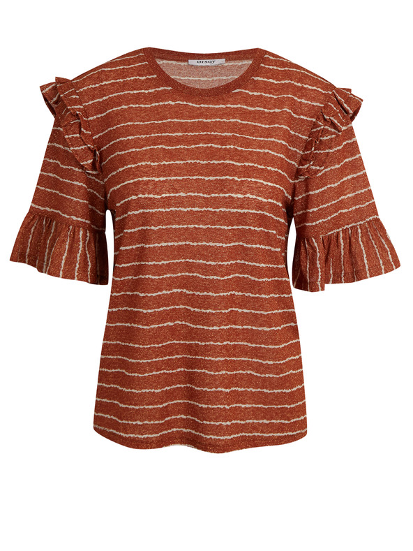 Orsay ORSAY Barna női csíkos póló