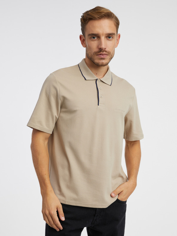 Jack & Jones Jack & Jones Blamatt bézs férfi pólóing