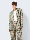 Noisy May Bézs női túlméretezett kockás kabát Noisy May Laura