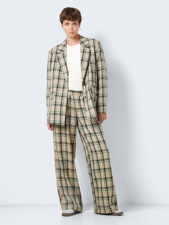 Noisy May Bézs női túlméretezett kockás kabát Noisy May Laura