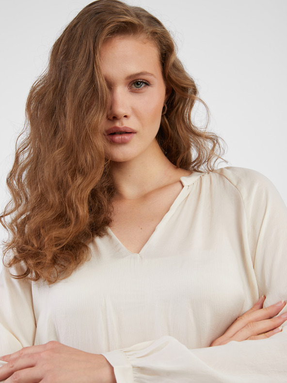 AWARE by VERO MODA Krémszínű blúz AWARE by VERO MODA Sunny